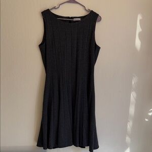 Calvin Klein Charcoal Sleeveless Midi Dress